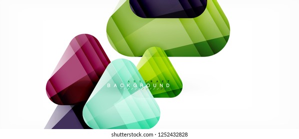 Fondo geométrico abstracto, triángulos, plantilla de diseño de moda para presentación de negocios o tecnología o cubierta de diseño web, fondo de pantalla. Ilustración del vector