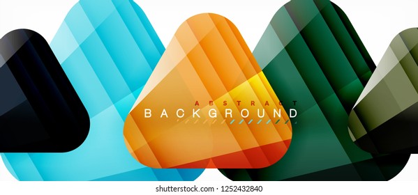 Geometric abstract background, triangles, trendy layout template for business or technology presentation or web design cover, wallpaper. Vector illustration