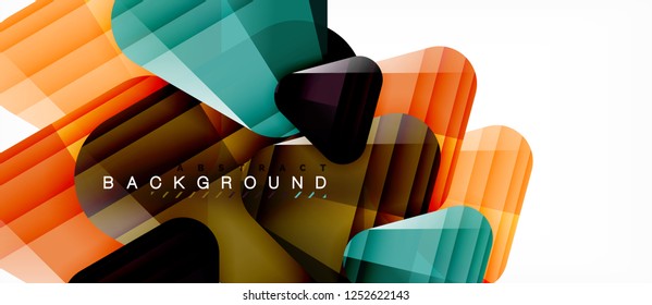 Geometric abstract background, triangles, trendy layout template for business or technology presentation or web design cover, wallpaper. Vector illustration