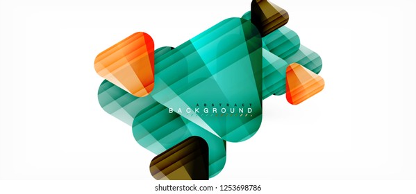 Geometrischer abstrakter Hintergrund, Dreiecke, trendige Layoutvorlage für Geschäfts- oder Technologiepräsentation oder Web-Design-Cover, Bildschirmhintergrund. Vektorgrafik