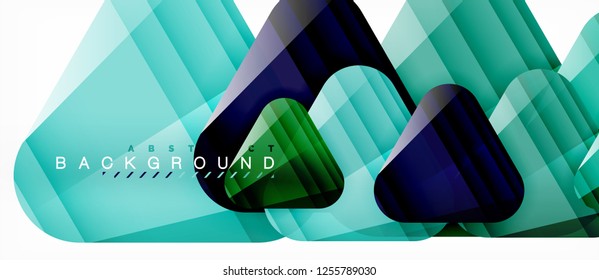 Fondo geométrico abstracto, triángulos, plantilla de diseño de moda para presentación de negocios o tecnología o cubierta de diseño web, fondo de pantalla. Ilustración del vector