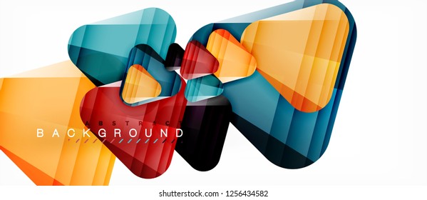 Geometric abstract background, triangles, trendy layout template for business or technology presentation or web design cover, wallpaper. Vector illustration