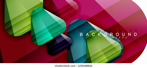 Geometric abstract background, triangles, trendy layout template for business or technology presentation or web design cover, wallpaper. Vector illustration