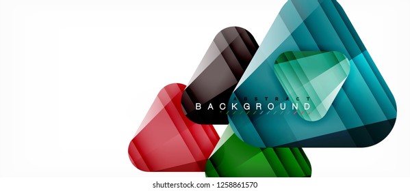 Fondo geométrico abstracto, triángulos, plantilla de diseño de moda para presentación de negocios o tecnología o cubierta de diseño web, fondo de pantalla. Ilustración del vector