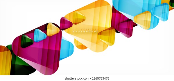 Geometrischer abstrakter Hintergrund, Dreiecke, trendige Layoutvorlage für Geschäfts- oder Technologiepräsentation oder Web-Design-Cover, Bildschirmhintergrund. Vektorgrafik