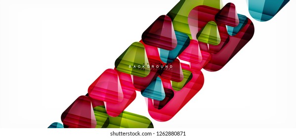 Geometric abstract background, triangles, trendy layout template for business or technology presentation or web design cover, wallpaper. Vector illustration