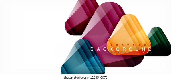 Geometric abstract background, triangles, trendy layout template for business or technology presentation or web design cover, wallpaper. Vector illustration