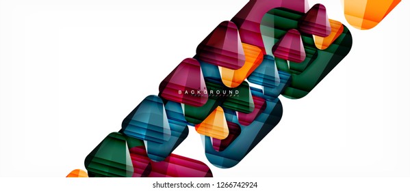 Geometric abstract background, triangles, trendy layout template for business or technology presentation or web design cover, wallpaper. Vector illustration