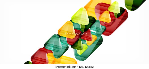 Geometric abstract background, triangles, trendy layout template for business or technology presentation or web design cover, wallpaper. Vector illustration