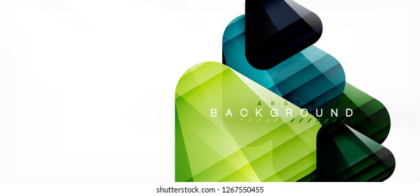 Geometric abstract background, triangles, trendy layout template for business or technology presentation or web design cover, wallpaper. Vector illustration