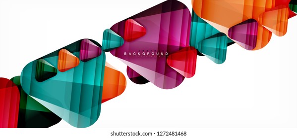 Geometric abstract background, triangles, trendy layout template for business or technology presentation or web design cover, wallpaper. Vector illustration