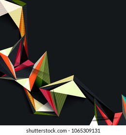 Geometric abstract background with triangles. Vector illustration.