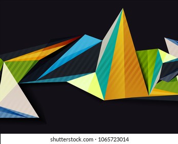 Geometric abstract background with triangles. Vector illustration.