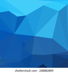 Geometric Abstract Background. Triangles. Water blue. Vector