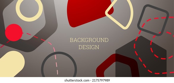 Geometric abstract background. Various geometric shapes. Cover design, background, wallpaper. Vector