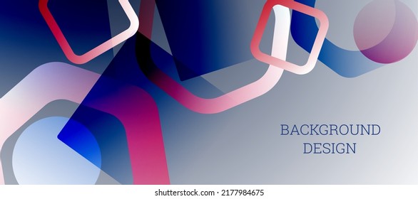 Geometric abstract background. Various geometric shapes. Cover design, background, wallpaper. Vector