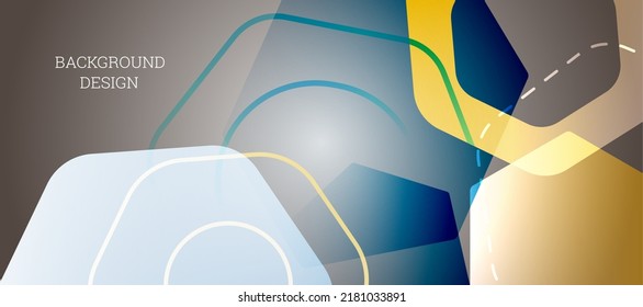 Geometrischer abstrakter Hintergrund. Verschiedene geometrische Formen. Deckendesign, Hintergrund, Tapete. Vektorgrafik