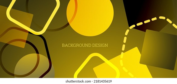 Geometric abstract background. Various geometric shapes. Cover design, background, wallpaper. Vector