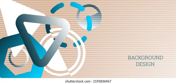 Geometric abstract background. Various geometric shapes. Cover design, background, wallpaper. Vector
