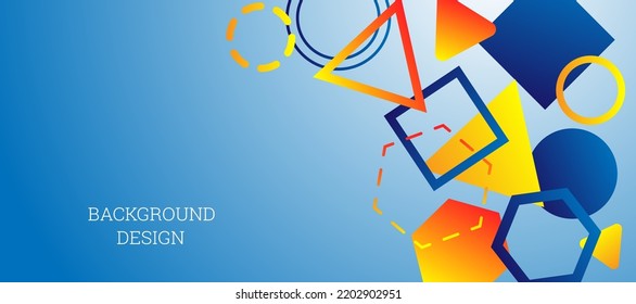 Geometric abstract background. Various geometric shapes. Cover design, background, wallpaper. Vector