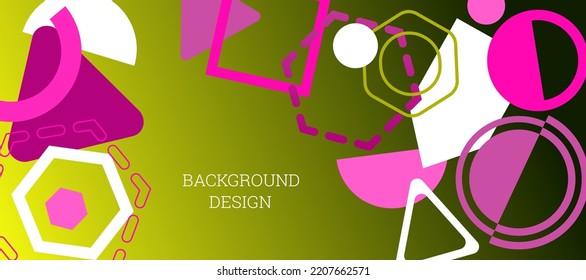 Geometric abstract background. Various geometric shapes. Cover design, background, wallpaper. Vector