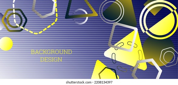 Geometric abstract background. Various geometric shapes. Cover design, background, wallpaper. Vector