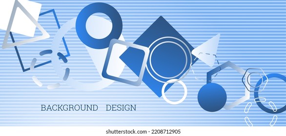 Geometric abstract background. Various geometric shapes. Cover design, background, wallpaper. Vector