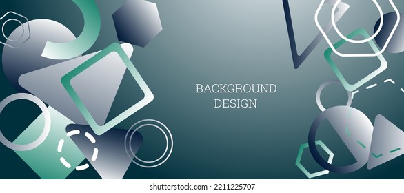 Geometric abstract background. Various geometric shapes. Cover design, background, wallpaper. Vector