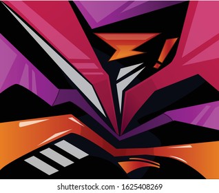 Geometric abstract background with vector design elements tracery