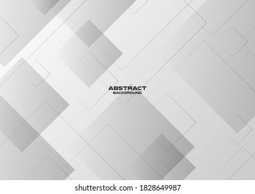 Geometric abstract  background , Vector and illustration banner poster template, Gray Tone