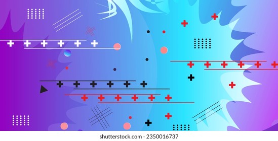 Geometric abstract background vector illustration.Gradient color background with shapes and element