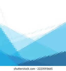 Geometric abstract background. Vector image. polygonal style. Blue hexagon