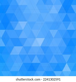 Geometric abstract background. Vector image. polygonal style. Blue triangles.