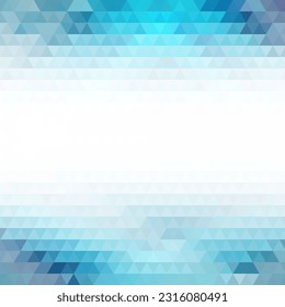 Geometric abstract background. Vector image. polygonal style. Blue triangles.