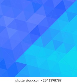 Geometric abstract background. Vector image. polygonal style. Blue triangles.
