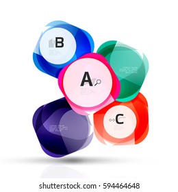 Geometric abstract background. Vector template background for print workflow layout, diagram, number options or web design banner