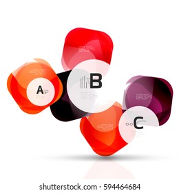 Geometric abstract background. Vector template background for print workflow layout, diagram, number options or web design banner