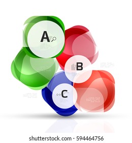 Geometric abstract background. Vector template background for print workflow layout, diagram, number options or web design banner