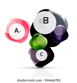 Geometric abstract background. Vector template background for print workflow layout, diagram, number options or web design banner