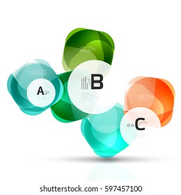 Geometric abstract background. Vector template background for print workflow layout, diagram, number options or web design banner