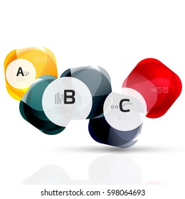 Geometric abstract background. Vector template background for print workflow layout, diagram, number options or web design banner