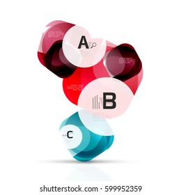 Geometric abstract background. Vector template background for print workflow layout, diagram, number options or web design banner
