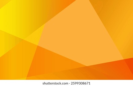 A geometric abstract background with warm orange and yellow hues, layered transparency, and diagonal shapes. Perfect for digital design, branding, and presentations