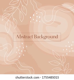 Geometric abstract Background, Water colour, Nude and Brown Background