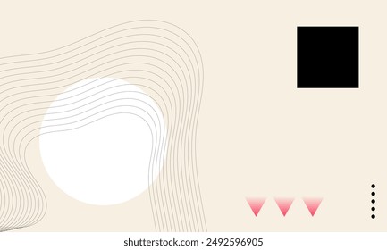 Geometric Abstract Background with Wave Strips Minimalist Modern style for Wallpaper, Web, Element, Banner, Landing page, and etc.