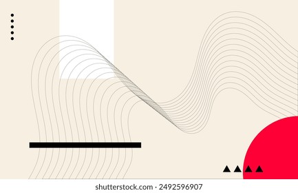 Fondo Abstractas geométrico con las tiras de la onda Estilo moderno minimalista para el Fondo de pantalla, el Web, el elemento, el Anuncio, la página de aterrizaje, y etc.