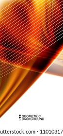Geometric abstract background with waves in blurred colors