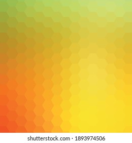 
Geometric abstract background of yellow-green vector hexagons, design element