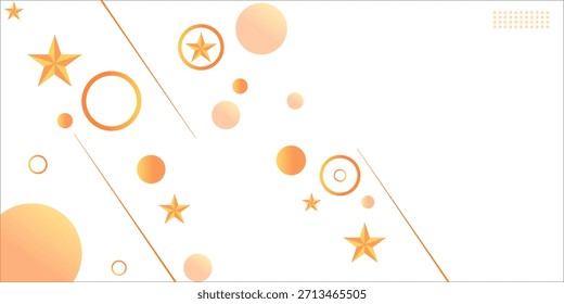 Fondo abstracto geométrico, marco de Anuncio, gradaciones naranja y amarillo, fondo de memphis, línea de forma, memphis, ilustración de Vector.