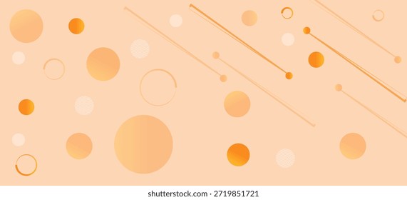 Fondo abstracto geométrico, marco de Anuncio, gradaciones naranja y amarillo, fondo de memphis, línea de forma, memphis, ilustración de Vector.